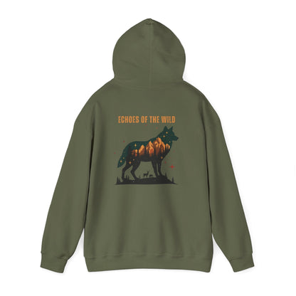 Military Green | Echoes of the WIld Hoodie, back view 2