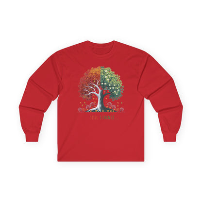 Red | Still I Change Long Sleeve Tee, front view