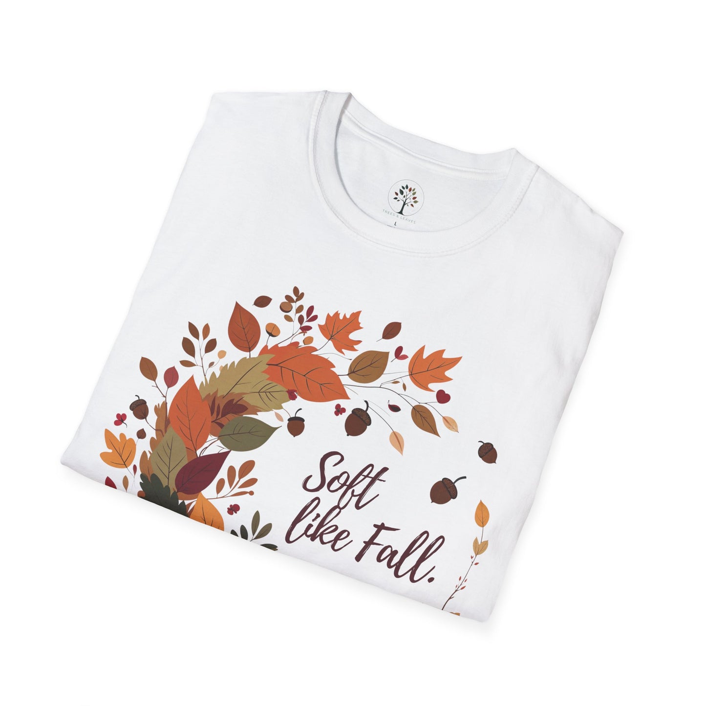 White | Soft Like Fall, folded view