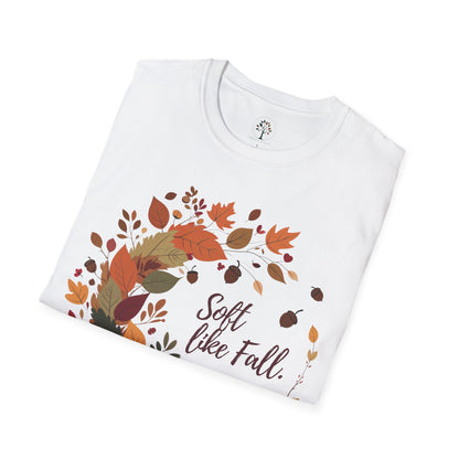 White | Soft Like Fall, folded view