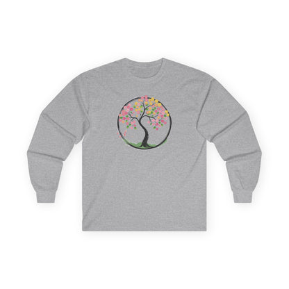 Sport Grey | Joy in Bloom Long Sleeve Tee, front view