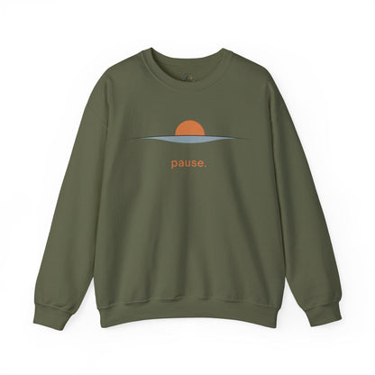 Military Green | Pause Sweatshirt, front view