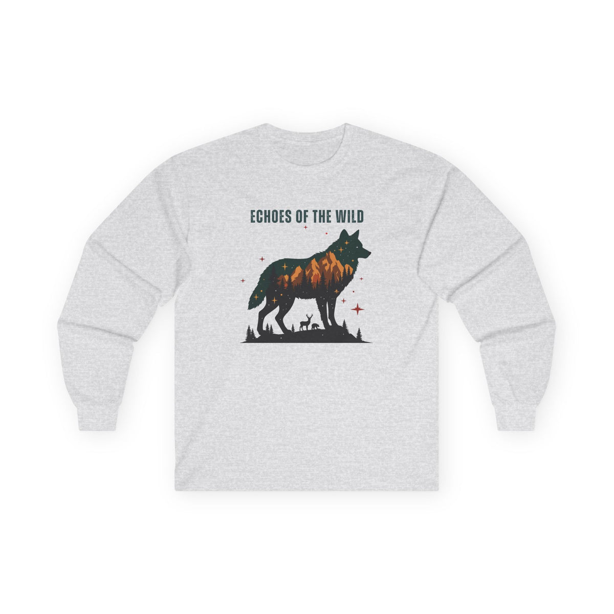 Ash | Echoes of the Wild Long Sleeve Tee, front view