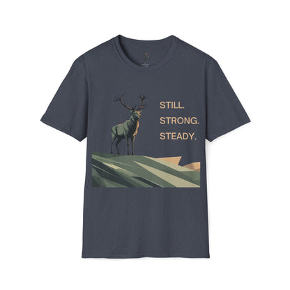 Heather Navy | Still, Strong, Steady, front view