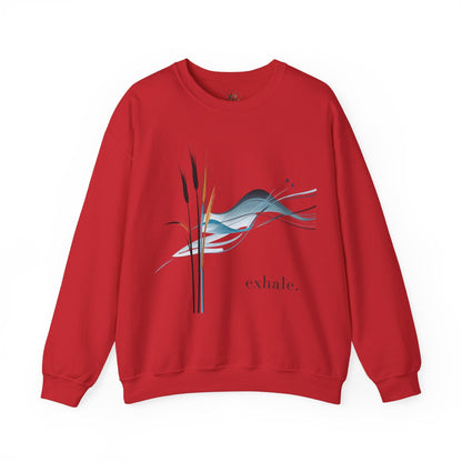 Red | Exhale Sweatshirt, front view