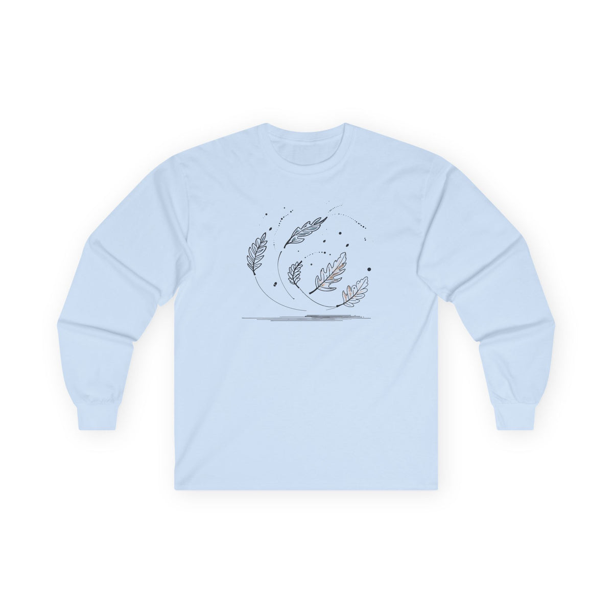Light Blue | Autumn Drift Long Sleeve Tee, front view