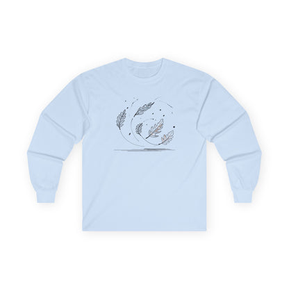 Light Blue | Autumn Drift Long Sleeve Tee, front view