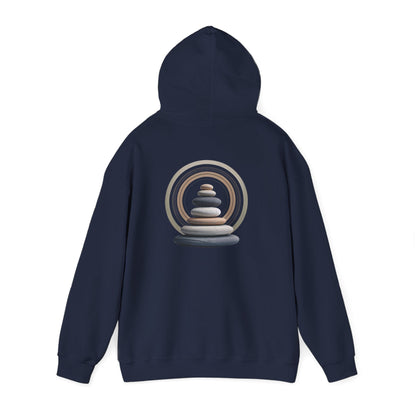 Navy | Echoes of Calm Hoodie, back view 2