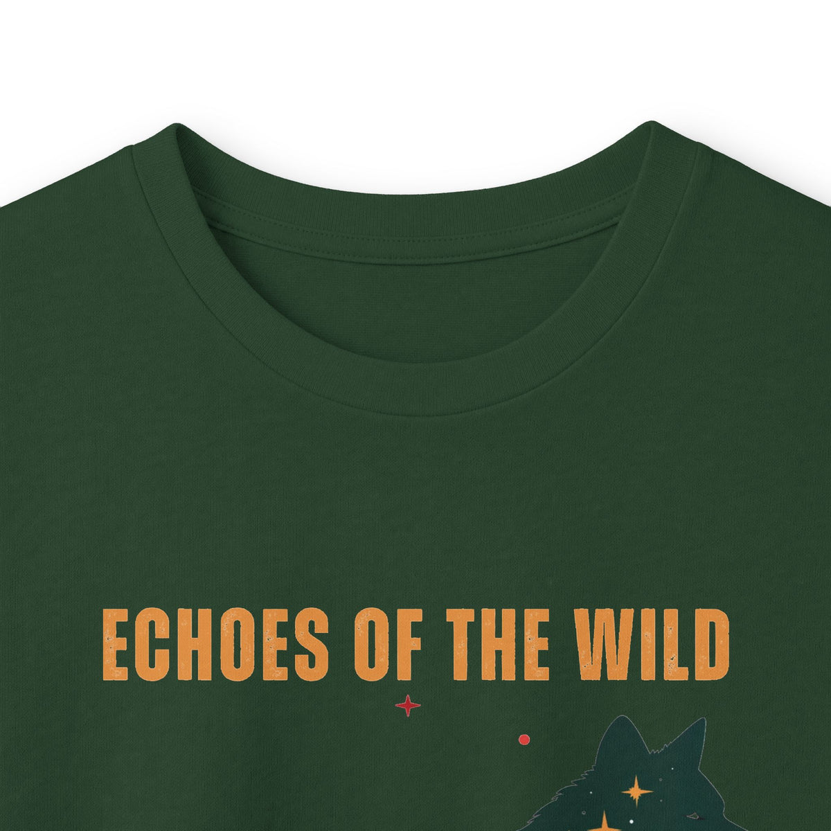 Forest Green | Echoes of the Wild Long Sleeve Tee, folded view