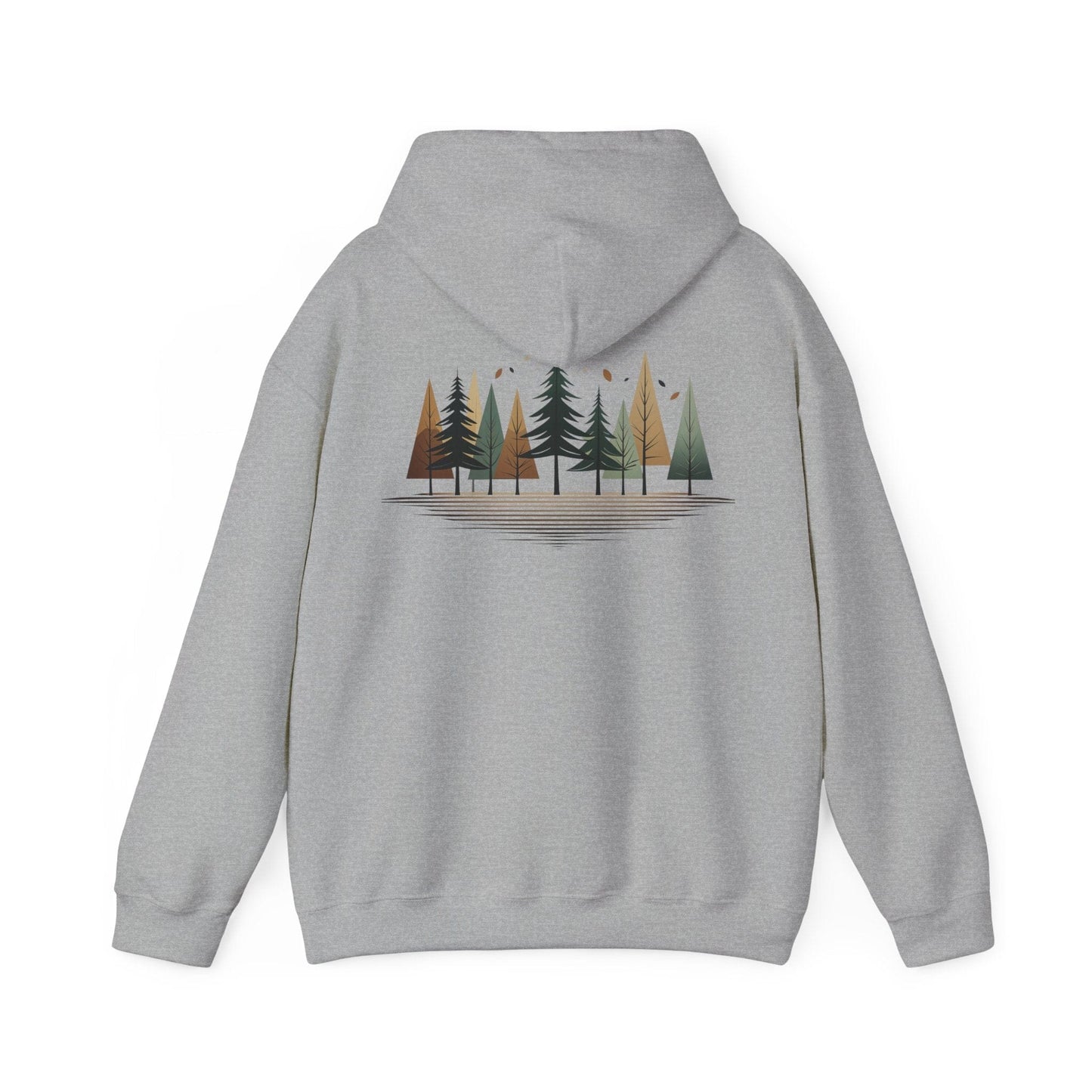 Sport Grey | Forest Rhythm Hoodie, back design view