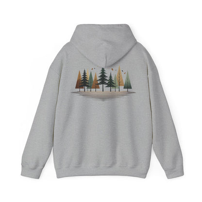 Sport Grey | Forest Rhythm Hoodie, back design view