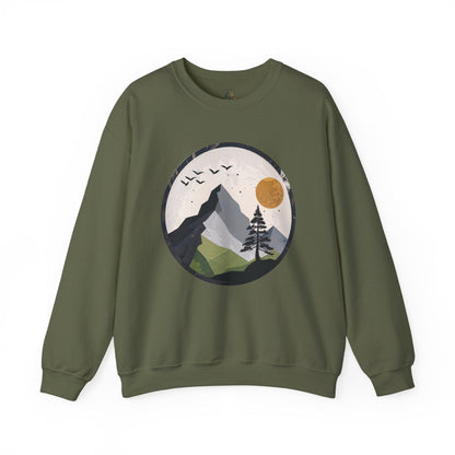 Military Green | Whispering Heights Sweatshirt, front view