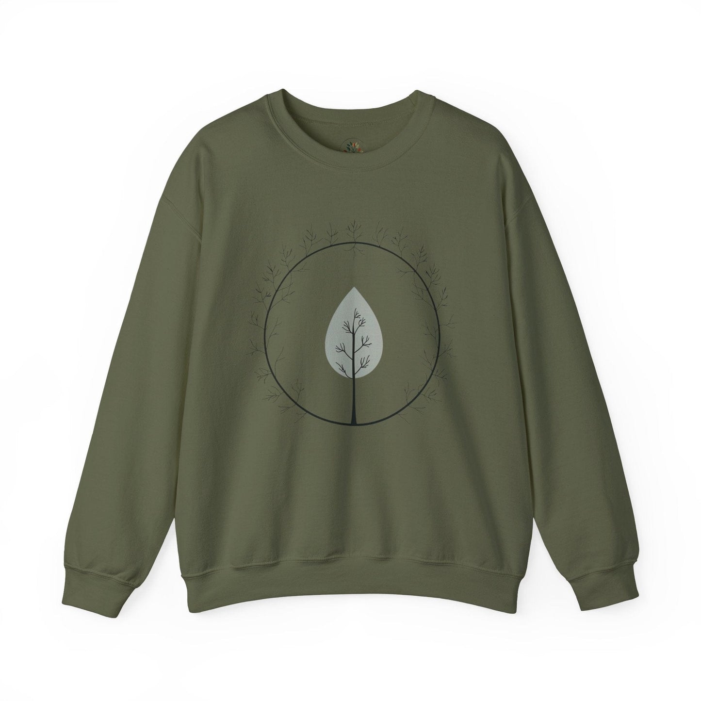 Military Green | Leaf of Life Sweatshirt, front view
