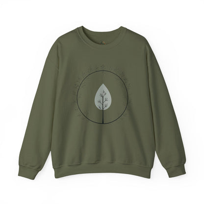 Military Green | Leaf of Life Sweatshirt, front view