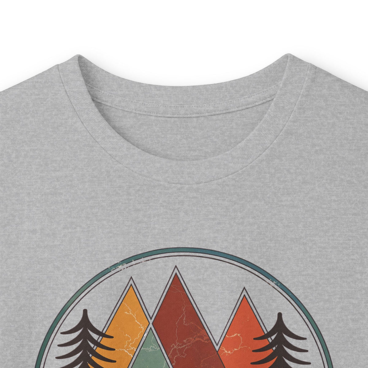 Sport Grey | Retro Horizon Long Sleeve Tee, folded view