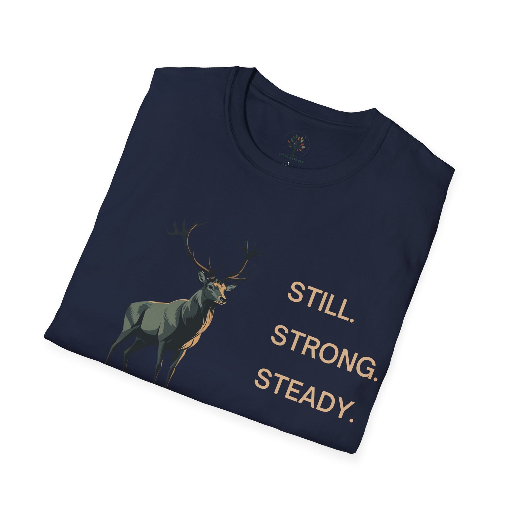 Navy | Still, Strong, Steady, folded view
