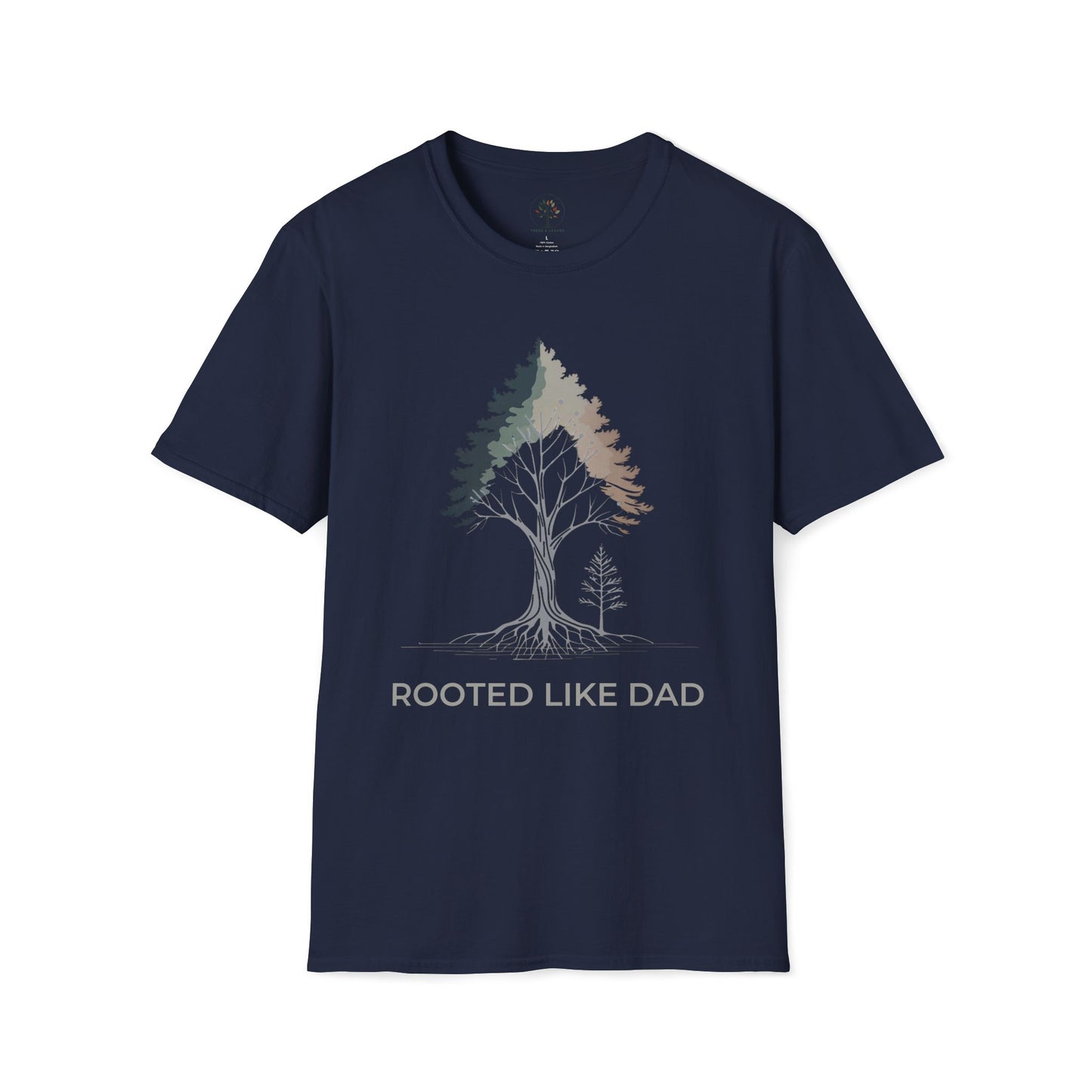 Navy | Rooted like Dad, front view