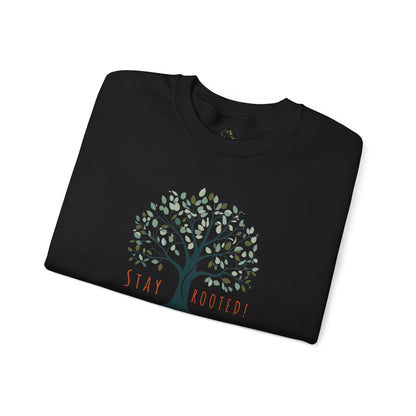 Black | Stay Rooted! Sweatshirt, folded view