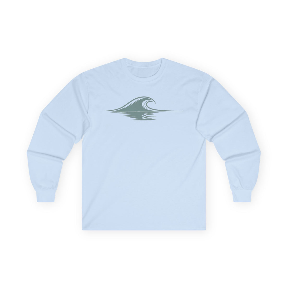 Light Blue | Drifted Long Sleeve Tee, front view