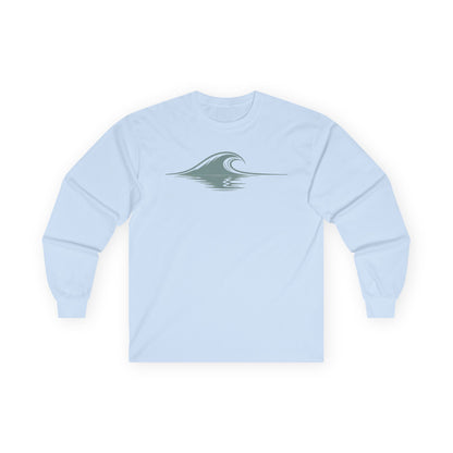 Light Blue | Drifted Long Sleeve Tee, front view