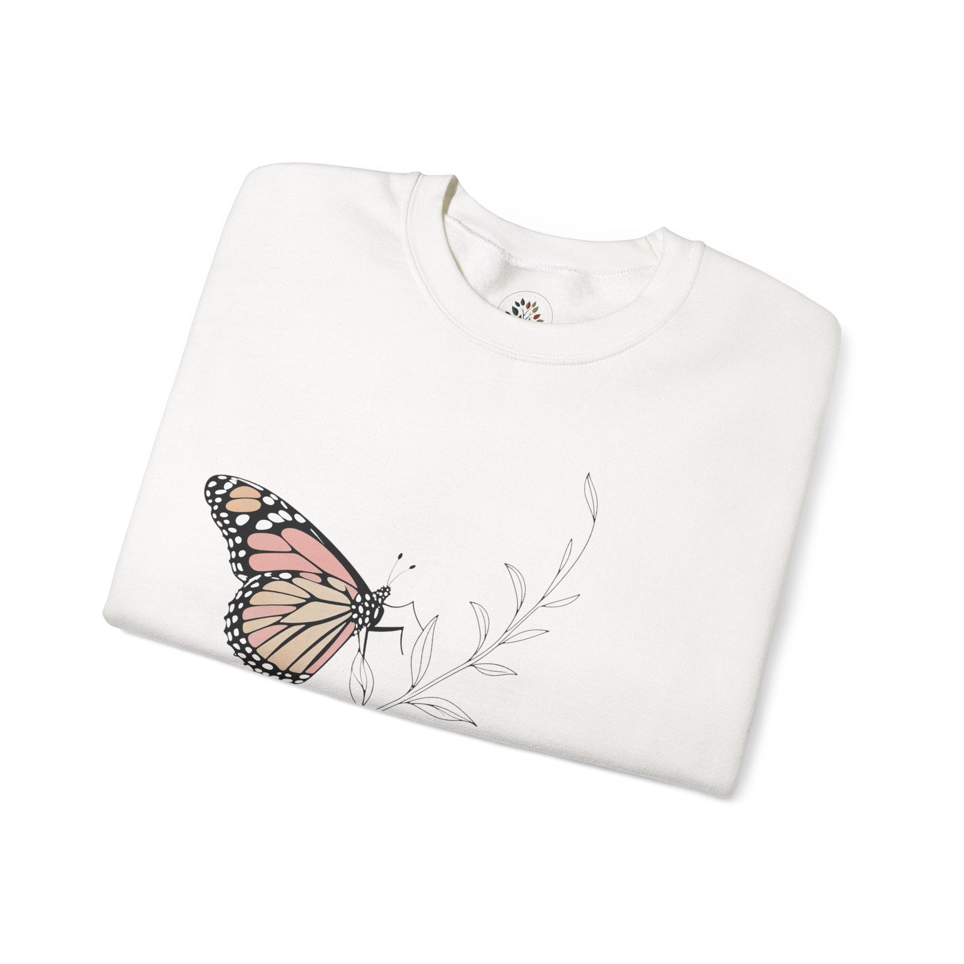 White | Gentle When It Matters Sweatshirt, folded view