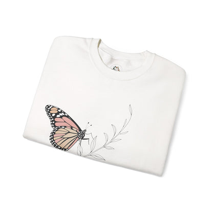 White | Gentle When It Matters Sweatshirt, folded view