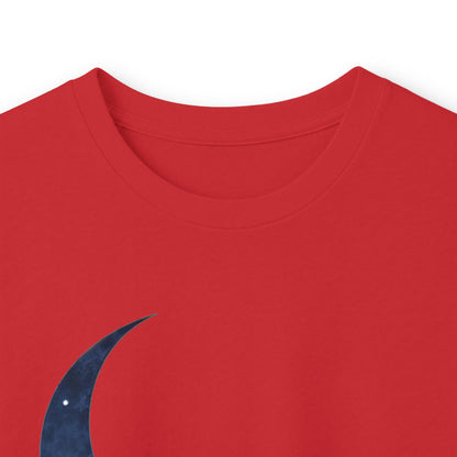 Red | Moonlit Peace Long Sleeve Tee, folded view