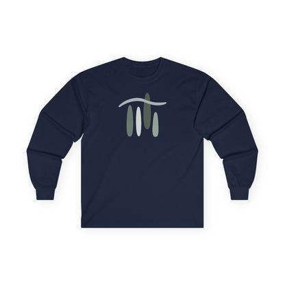 Navy | Forest Breath Long Sleeve Tee, front view