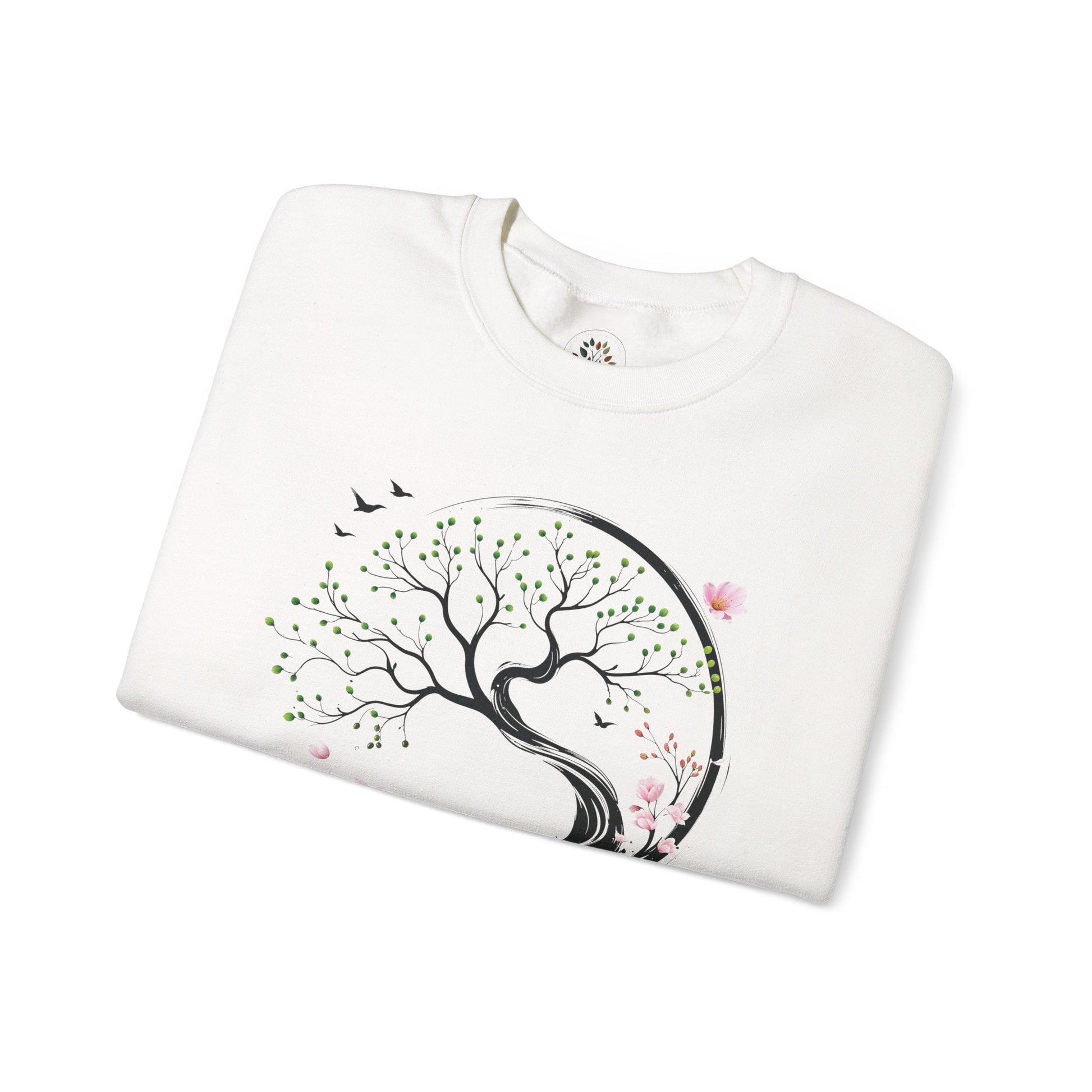 White | Unfolding Grace Sweatshirt, folded view