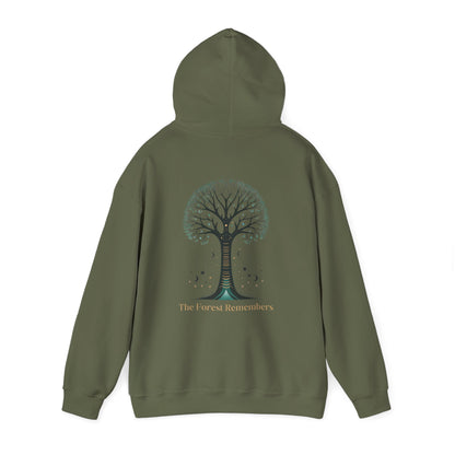 Military Green | The Forest Remembers Hoodie, back view 2