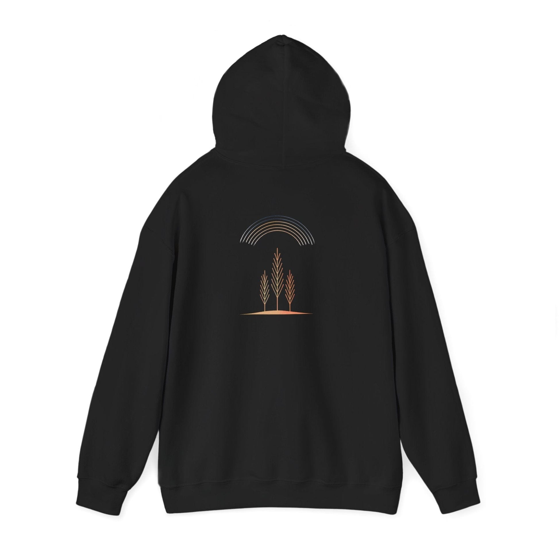 Black | Quiet Arc Hoodie, back view 2