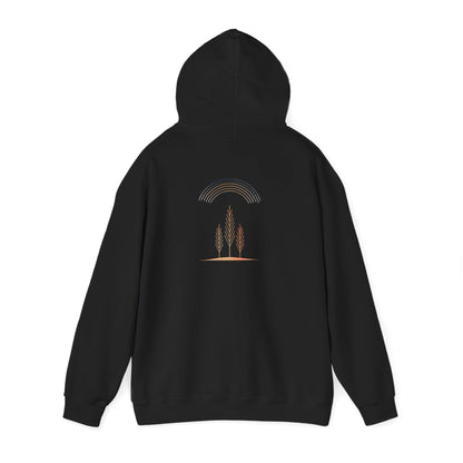 Black | Quiet Arc Hoodie, back view 2