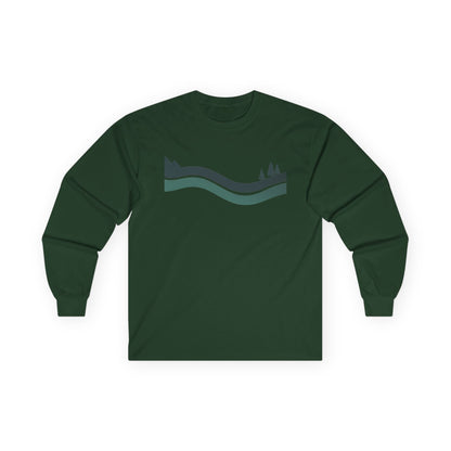 Forest Green | River Long Sleeve Tee, front view