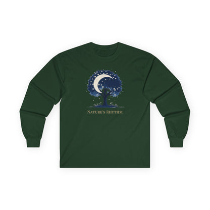 Forest Green | Nature's Rhythm Long Sleeve Tee, front view
