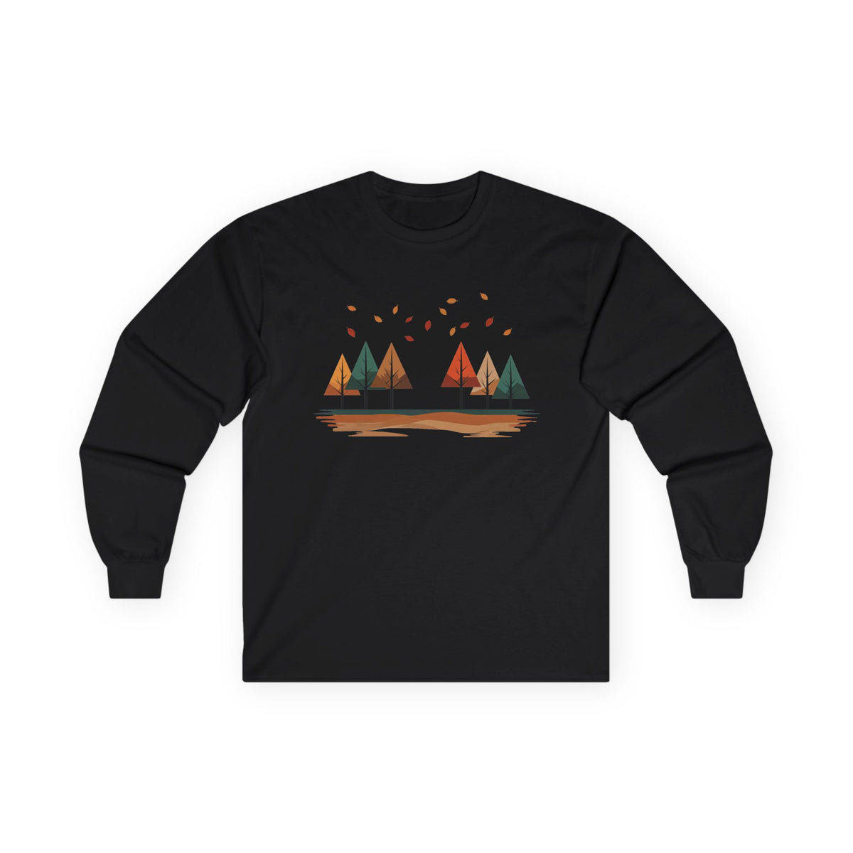 Black | Horizon Fall Long Sleeve Tee, front view