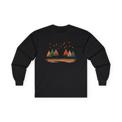 Black | Horizon Fall Long Sleeve Tee, front view