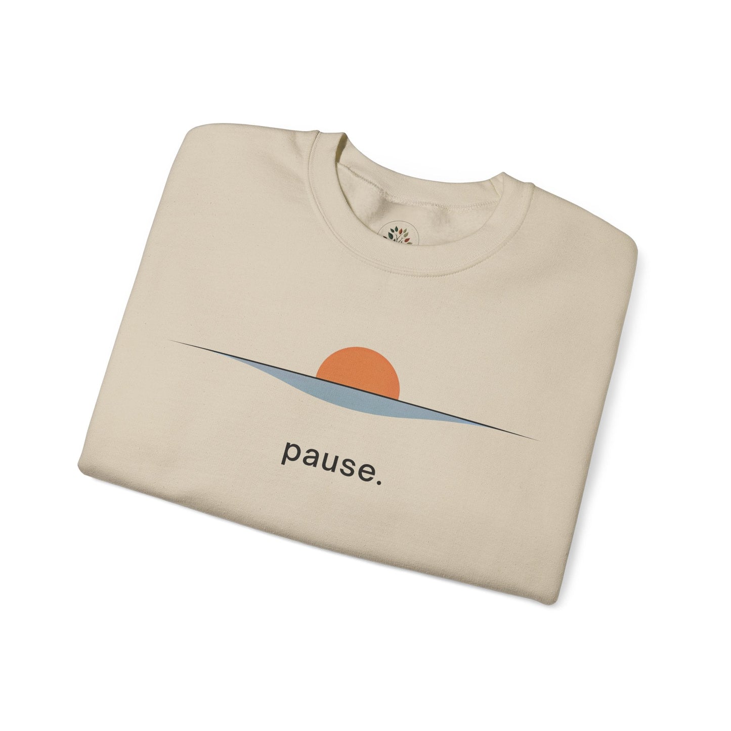 Sand | Pause Sweatshirt, folded view