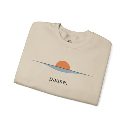 Sand | Pause Sweatshirt, folded view