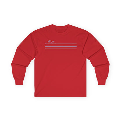 Red | Align Long Sleeve Tee, front view