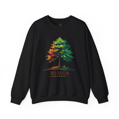 Black | Trees Protect US Sweatshirt, front view