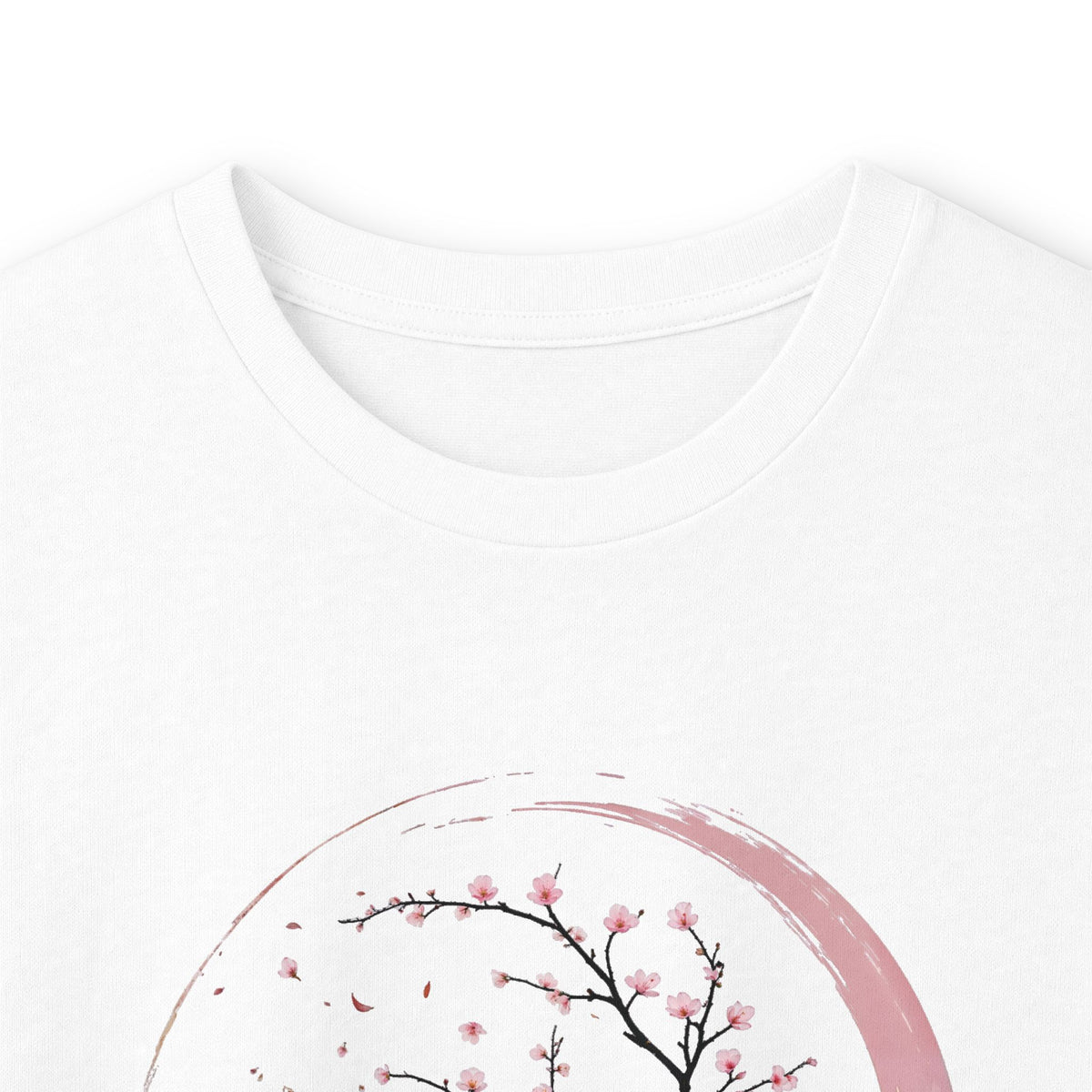 White | Sakura Silence Long Sleeve Tee, folded view