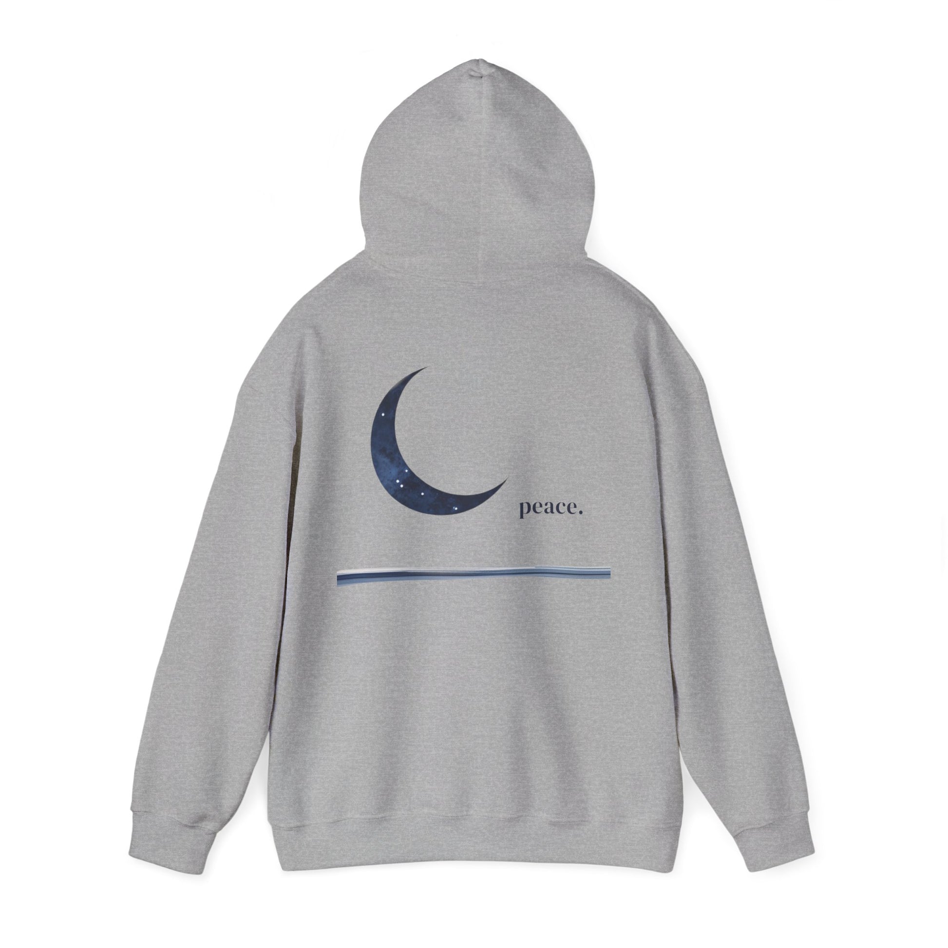 Sport Grey | Moonlit Peace Hoodie, back view 2