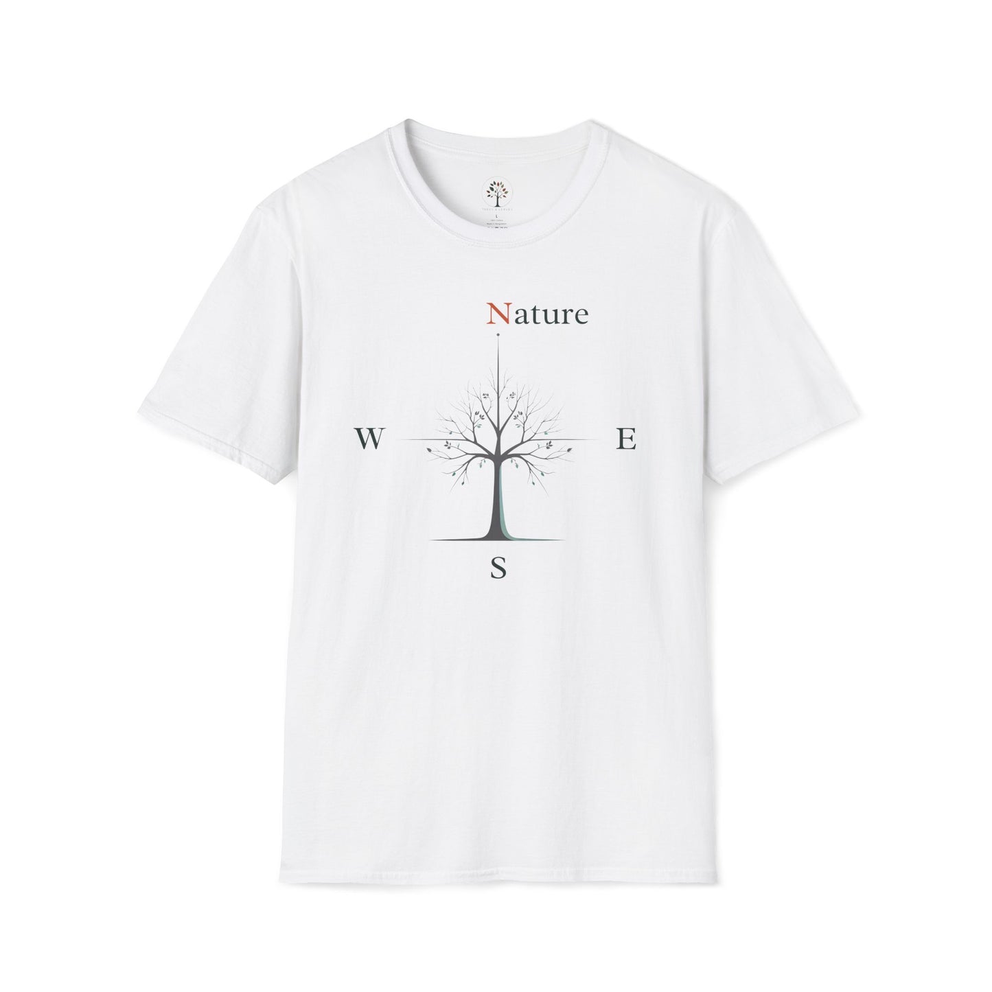 White | Nature Is My Compass, front view