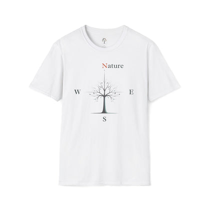 White | Nature Is My Compass, front view