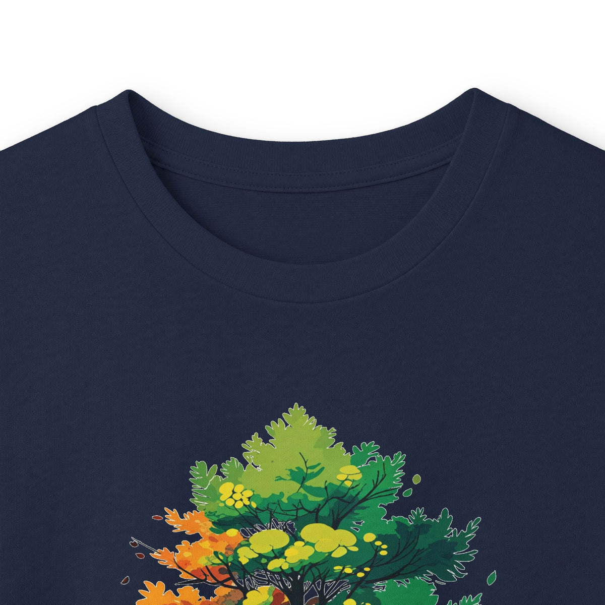Navy | Trees Protect Us Long Sleeve Tee, folded view