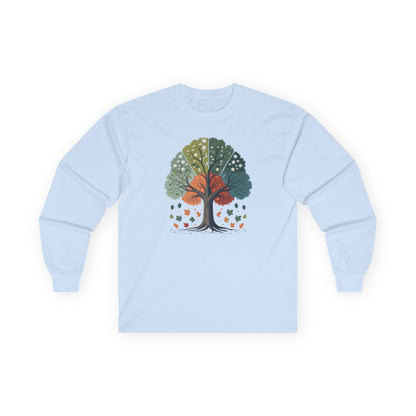 Light Blue | Circle of Season Long Sleeve Tee, front view