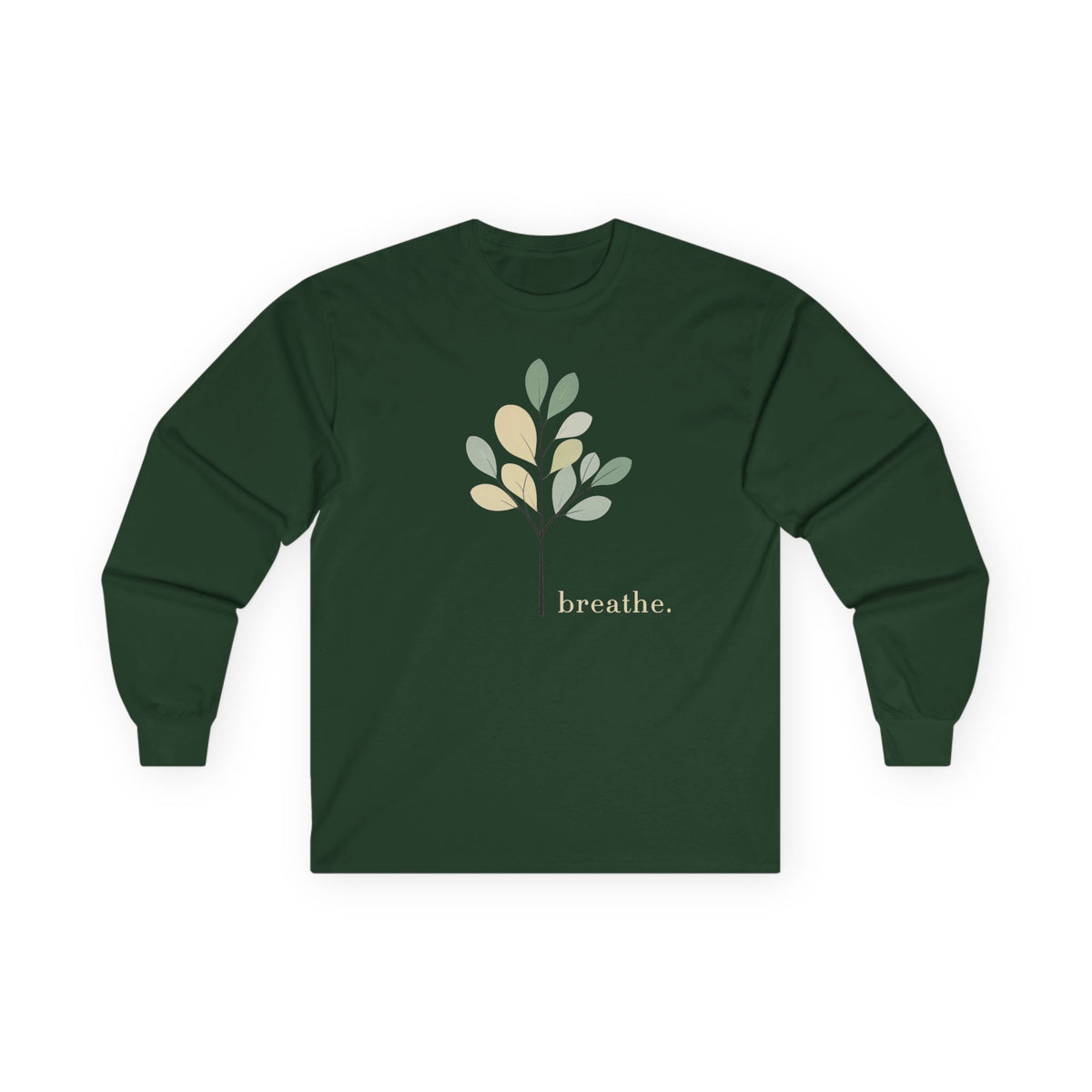 Forest Green | Breathe Long Sleeve Tee, front view
