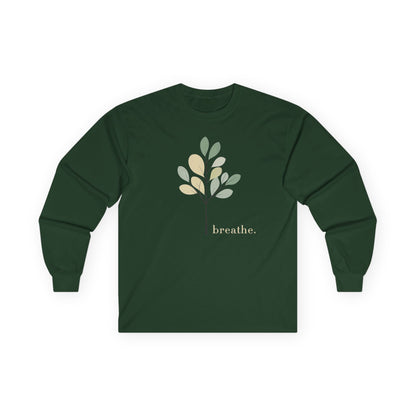 Forest Green | Breathe Long Sleeve Tee, front view