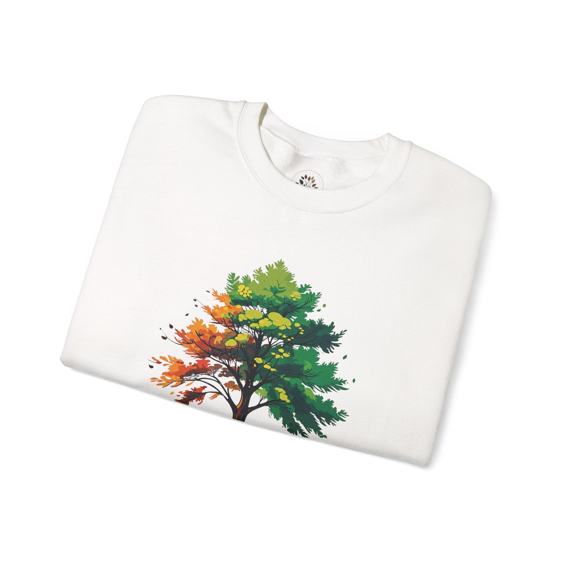White | Trees Protect US Sweatshirt, folded view