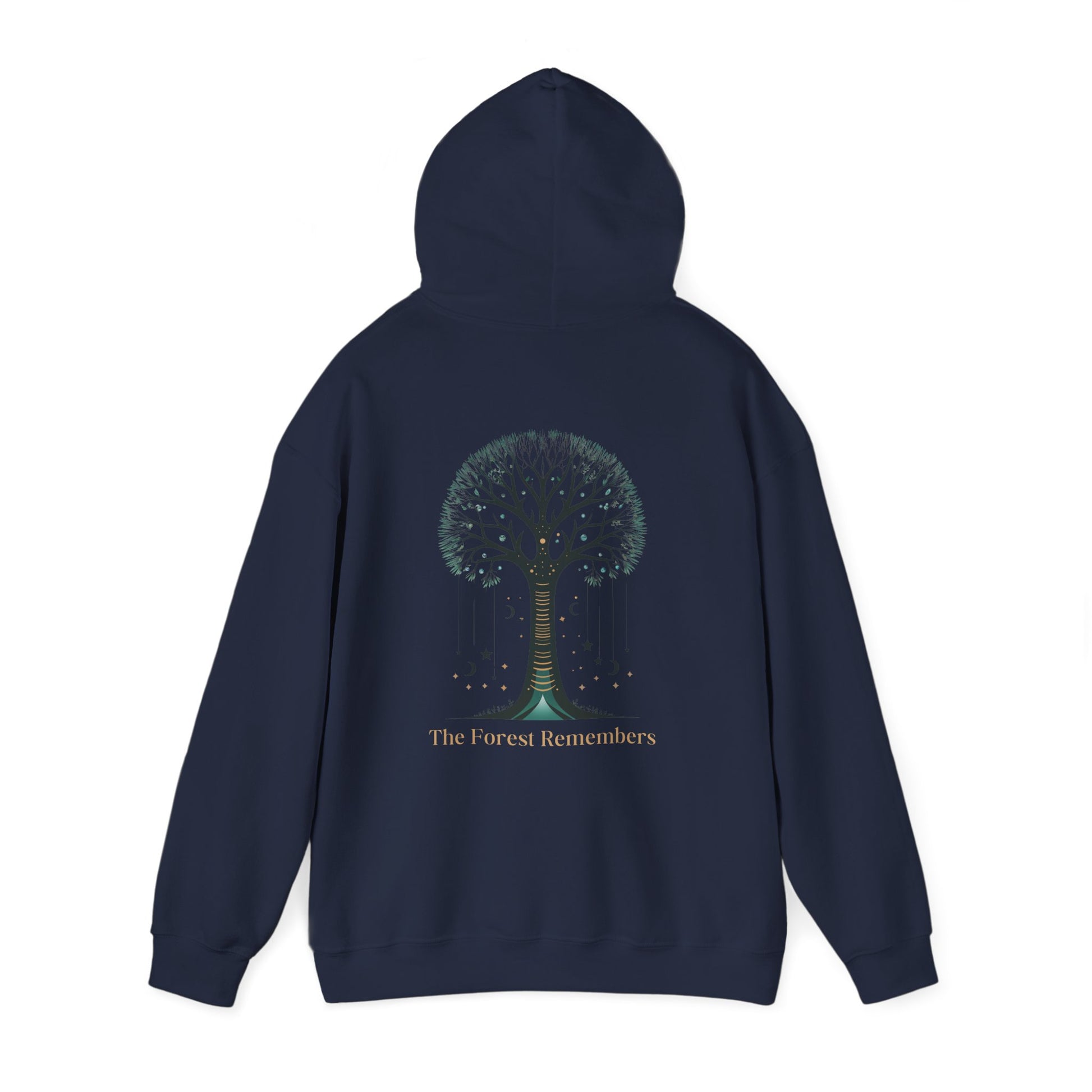 Navy | The Forest Remembers Hoodie, back view 2